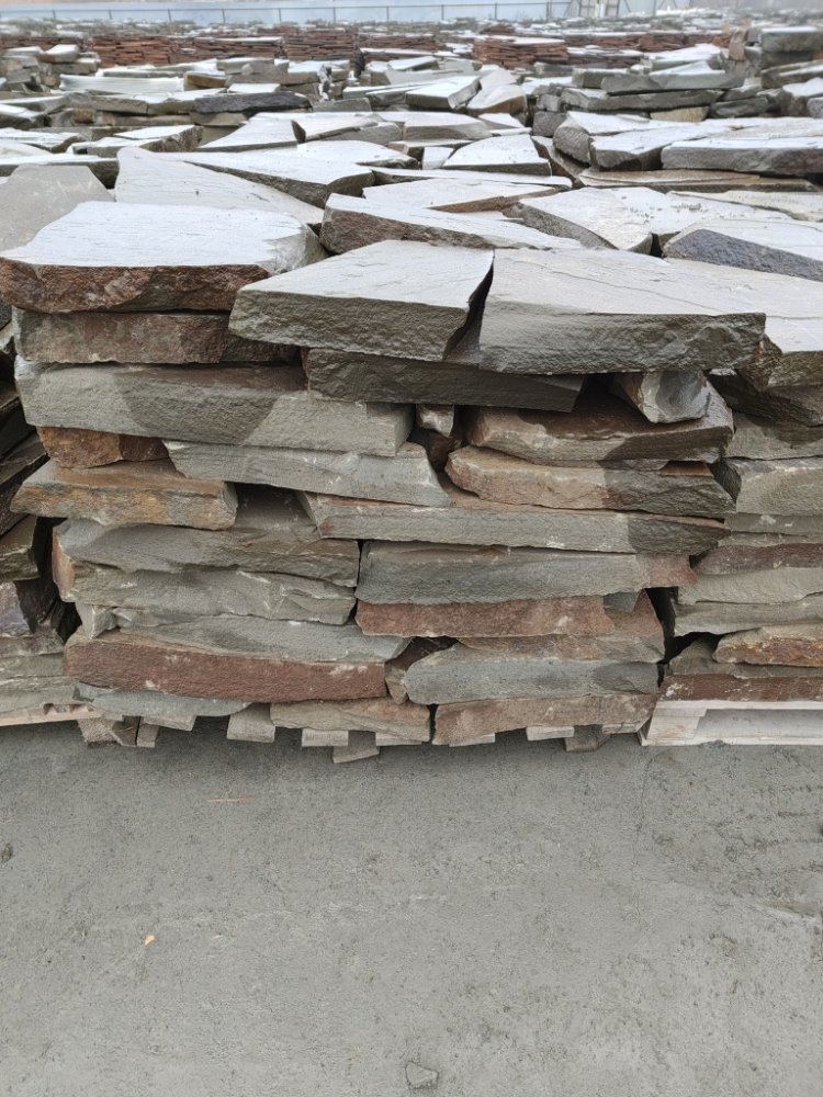 Плитняк песчаник серо-зелёный для мощения 60-65 мм купить в Рязани