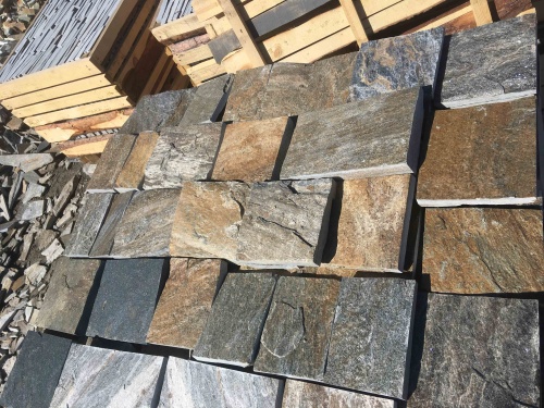 Плитка пилёная златолит Уральский для цоколя, отмостки купить в Рязани