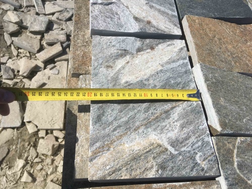 Плитка пилёная златолит Уральский для цоколя, отмостки купить в Рязани